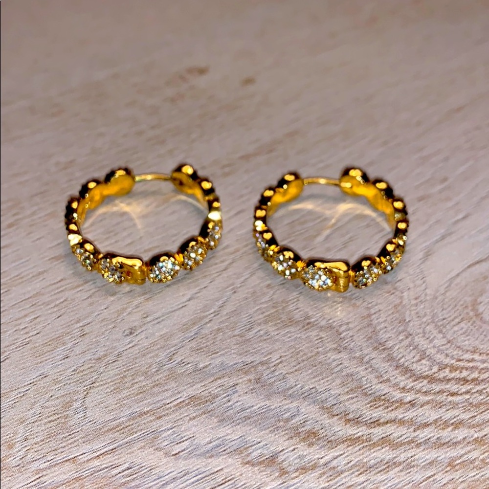 Kate Spade Pave Hoop Earrings
